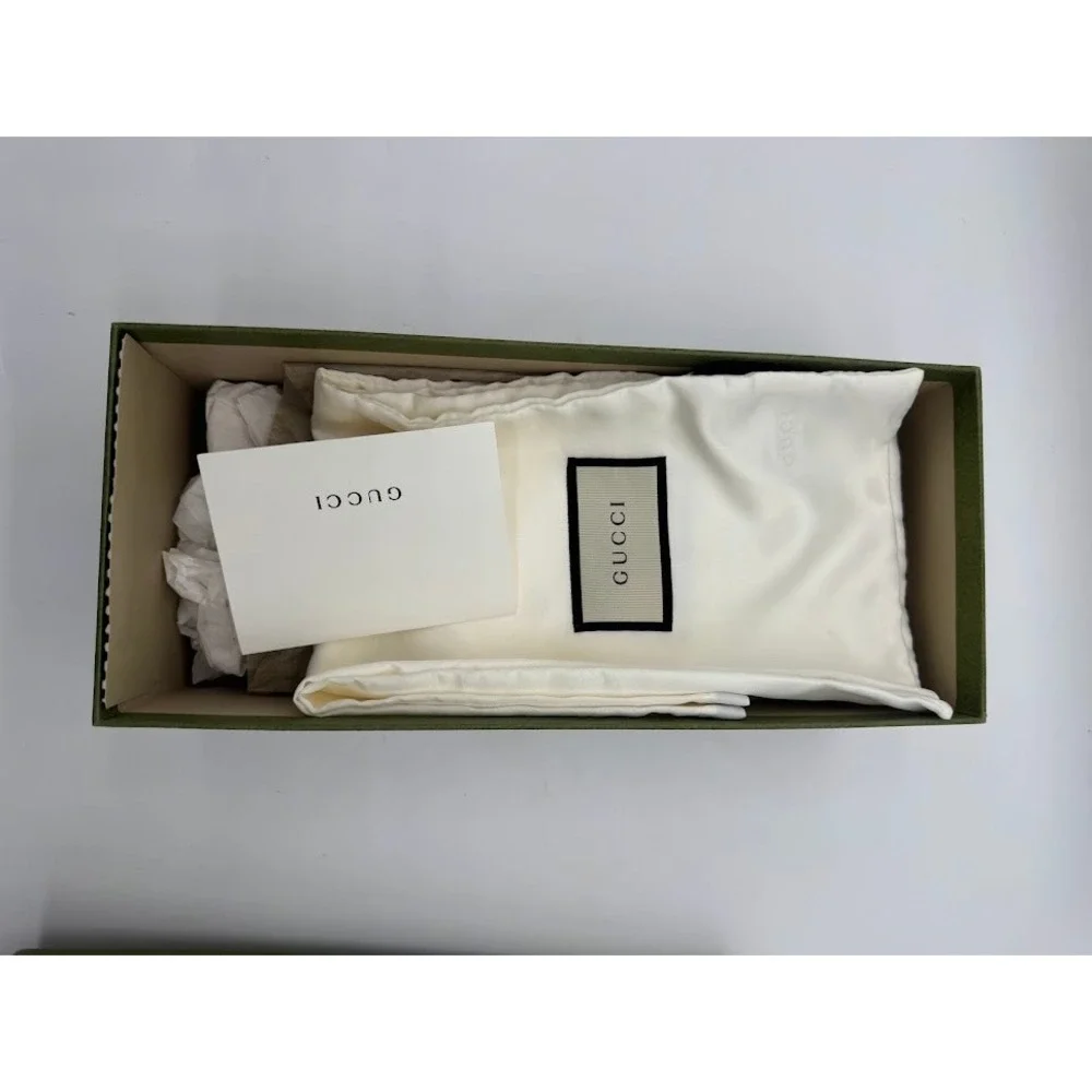Gucci Green Damask Shoe Box with Dust Bag‎ and Care Booklet Luxury Storage